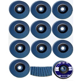 10 Stainless Steel Serrated Washers Diameter 125 mm x 22.23 mm Grit 120 Grinding Discs Abrasive Mop Discs Stainless Steel Blue