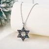 DAYLINLOVE Star of David Necklace 925 Sterling Silver Tree of