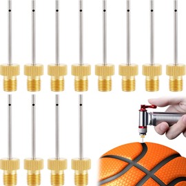 Winsyison 12pcs Ball Pump Needles, Stainless Steel Air Pump Inflation Devices Accessories, Air Inflator Needles Pins for Basketball Football Volleyball- Silver