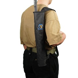 Bowqier Archery Back Arrow Quiver Holder, Quiver for Archery Arrows, Tube Hip Quiver Waist Hanged Carry Bag - Adjustable Nylon Belt for Bow Hunting and Target Practicing for Youth and Adults (BLK)