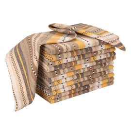 Cloth Napkins,Cotton Napkins,Dinner Napkins Cloth,Dinner Napkins,Cloth Napkins Set of 12 Cotton,Napkins Cloth,Cloth Napkins Cotton,Cotton Dinner Napkins, Salsa Stripe Napkins 18x18 Beige Multi
