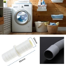 6 PCS Washing Machine Hose Connector, Washing Machine Waste Pipe Connector, Waste Pipe Connector, Connector for Washing Machine Dishwasher Caravan Outlet Hose with 2 Metal Clamps