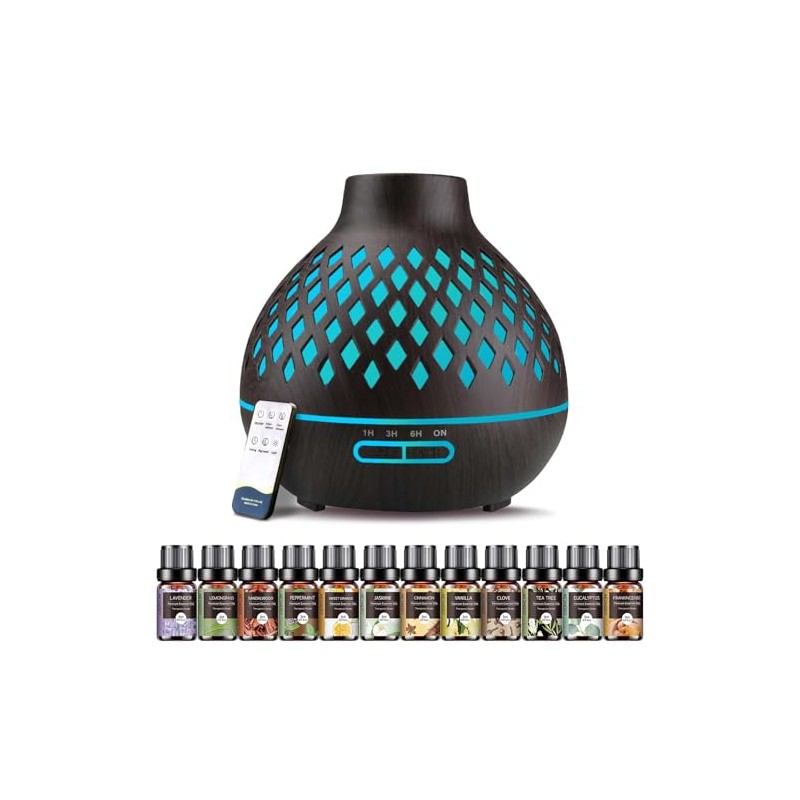 Essential Oil Diffuser for Home, 550ML Aromatherapy Diffuser with 12