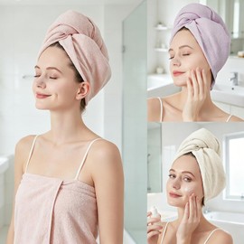 Turbante de cabello de secado rápido con microfibra absorbente para mujeres y hombres, toalla de cabello Rapiddry