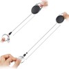 2Pcs Retractable Keyring Retractable Badge Reel Easy Pull Extendable Carabiner