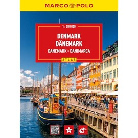 MARCO POLO Reiseatlas Dänemark 1:200.000: Straßenatlas und Autoatlas mit Europa in 1:4,5 Mio. Spiralbindung