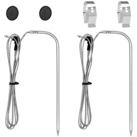 Meat Probe Kit for Masterbulit Gravity Series 560/800/1050 XL Digital Charcoal Grill and Smoker, Meat Probes with Clips and Gormmet 2-Pack
