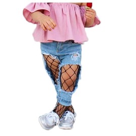 Multitrust Children Little Girls Hollow Out Fishnet Pantyhose Tights Leggings 1 Pair (Black-Big Net)