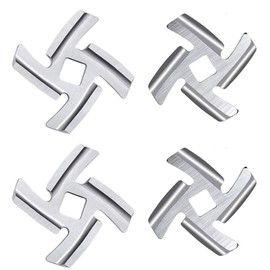 Meat Grinder Blades Meat Grinder Stainless Steel Food Grinder Accessories,Food Blade Knife Cutter Compatible,for Size 5,Fits Kitchen (4 Pack 5# Knife)