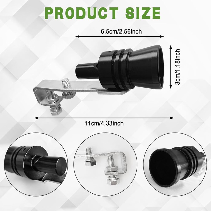 RGOAANC Car Turbo Whistle, Exhaust Whistle, Aluminum Car Turbo Sound