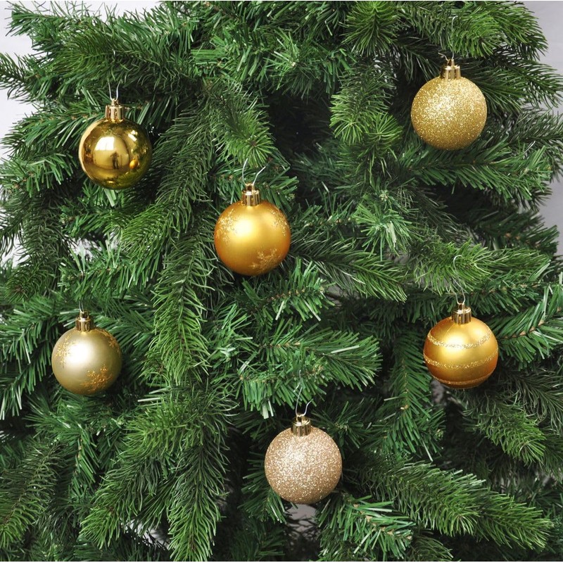 Inge-Glas 64 Decorative Christmas Tree Baubles 6 cm Box Plastic