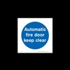 Automatic fire door keep clear Plastic Sign with double sided