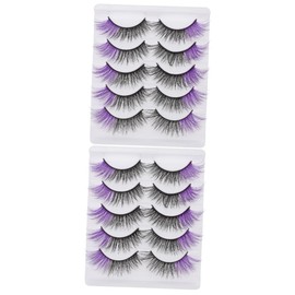 Healeved 2sets Natural False Lashes Cluster Lashes Eyelash Extensions Kit Fake Eyelashes Comfortable Wear 5pairs*2