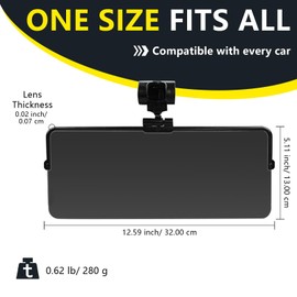 DOOUBAO Sun Visor for Car, Universal Sun Visor Extender for Car Easy to Install, UV400 Anti-Glare Car Sun Visor Protects from Glare, UV Rays, Snow Blindness for Safe Driving, Safe Driving for Car