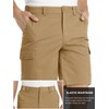 TACVASEN Men's Hiking Shorts Elastic Waist Cargo Work Shorts Mens
