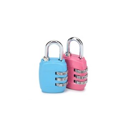 2pcs Luggage Locks - 3 Digit Combination Padlock Codes - Stylish Padlocks with Code - Rustproof Luggage Locks for Suitcases - Small Padlock,Suitcase Padlocks,for Suitcase Padlocks (Blue+Rose red)