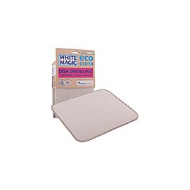 White Magic Eco Cloth Dish Drying Mat Pebble 40x45cm