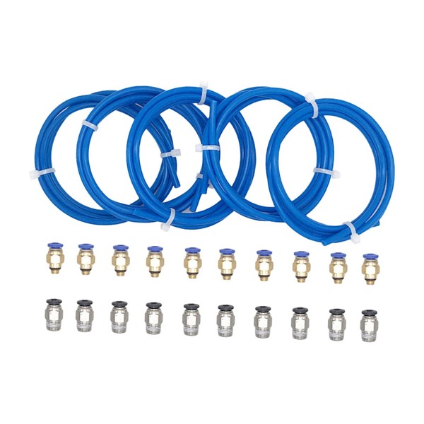 Baluue Quick Coupling PTFE Tube Set PTFE Tubing Pneumatic Quick