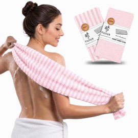Yiclick Pack of 2 Back Scrubber Back Brush, Exfoliating Glove, Loofah Sponge, Shower Sponge, Exfoliating Sponge, Body Scrubber, Loofah Sponge, Bath Shower
