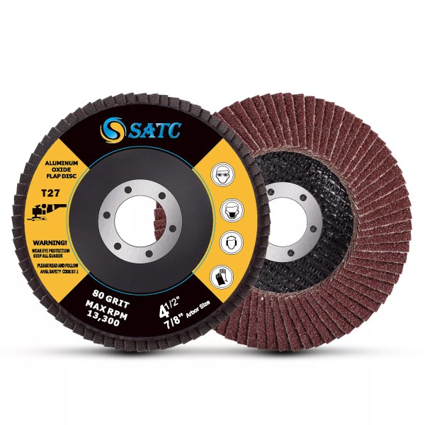 SATC 50Pack 4.5 x7/8" A/O Flap Disc 80 Grit 4-1/2
