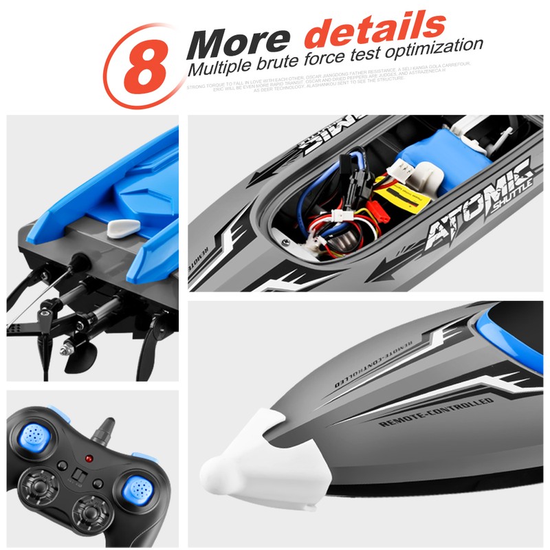 RC Boat Remote Control Boat 30KM/H High Speed IPV7 Waterproof