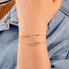 Lydreewam Infinity Heart Bracelet for Women 925 Sterling Silver Double