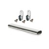 Oval Rail Tube Wardrobe Chrome 500mm + End Support &