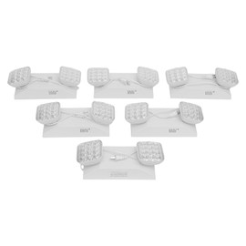 ReqianXH Emergency Light LED Flood Lights for Power Outages Backup Battery 6 PCS White Emergency Light Fixture Wall-Mounted or Side-Suction Installation