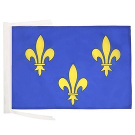 AZ FLAG Fleur-de-lis multi Blue and Gold Flag 18'' x 12'' cords - French Royal - France SMALL flags 30 x 45cm - Banner 18x12 in