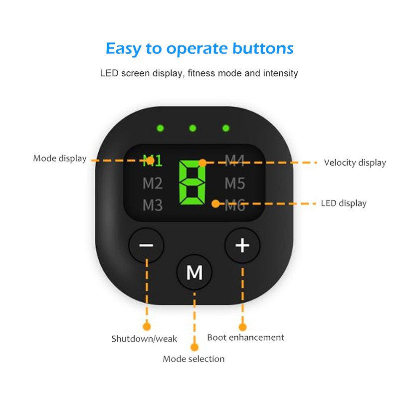 6 Modes Abdominal Waist Trimmer Ab Muscle Stimulator Belt Flat