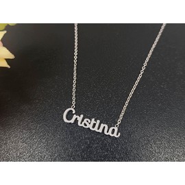 Women's Stainless Steel Name Pendant Necklace, Special Name Pendant for Gifts for Friends, Friends