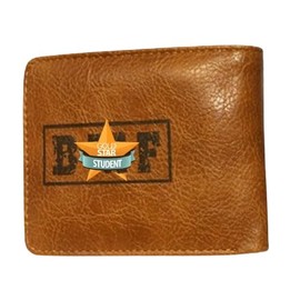 jimmyxqw Embroidered Bad Mother Leather Wallet bad mother f ker wallet leather(orange)