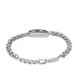 Diesel Men's Logo Silver Stainless Steel Chain Bracelet (Model: DX1469040)