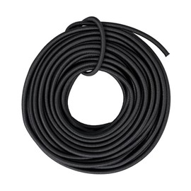 DLLM Rope Tension Cord Bungee Cord Strong Durable Lightweight Shock Cord Elastic Cord Round Rubber Elastic Cord Stretch Cord for Outdoor Use Rubber Rope Tent Backpack Shoelace Width 4mm 10m Black