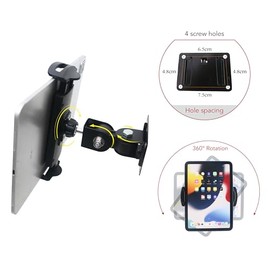 Soporte de pared para tablet, diseño giratorio, ajuste arbitrario, multiángulo, soporte para la mayoría de tabletas o teléfonos inteligentes de 5 a 11