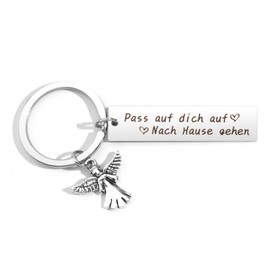 Lucky Charm Keyring Guardian Angel Gifts for Colleagues Courage Children Health Gift Guardian Angel, Angel-4