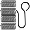 Jetec 120 Pcs Metal Curtain Track Hooks S Shaped Small