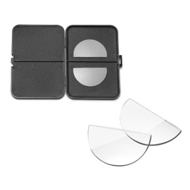 OKH Stick-on Bifocal Lenses Reader, Reusable Adhesive Magnifying Reading Lenses for Sport Sun Glasses Goggles (+2.50 Diopters)