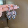 Xerling Multi-colored Rhinestone Crystal Dangle Drop Chandelier Earrings Bridal Statement