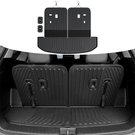 HOUCLEMIC Cargo Mat for Kia Sorento 2021-2025 2026, All Weather TPE Trunk Mat with Backrest Mat Waterproof Durable Seat Cover Protector Replacement for Kia Sorento