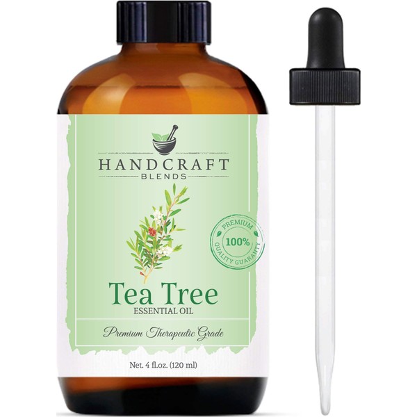 Handcraft Tea Tree Essential Oil - 100% Pure and Natural - Premium Therapeutic Grade with Premium Glass Dropper - Huge 4 fl. Oz