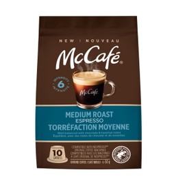 McCafé Medium Roast Espresso Coffee Capsules, Capsules Compatible with Nespresso's Original Range, 10 Count
