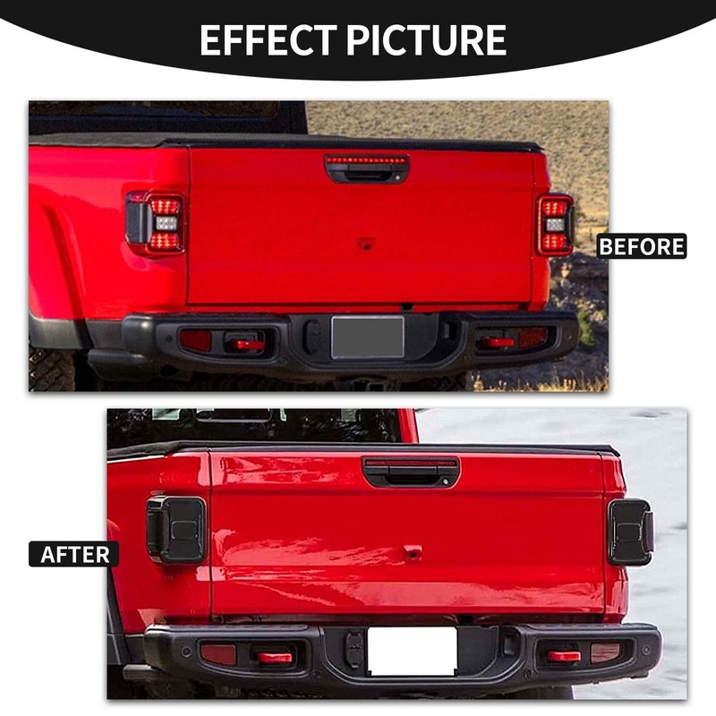 CheroCar for JT Tail Light Cover Guard Trim Frame Bezels