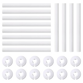 12 Pcs Radiator Pipe Collars, Radiator Pipe Covers White, Water Covers Fit for 16 mm Diameter Pipe