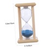 FUNOMOCYA 15 Transparent Timer with Wooden Frame Tabletop Sandglass for