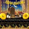 HOWAF 2 Ramadan Tablecloth Eid Mubarak Disposable Plastic Tablecloths, PVC