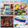 Geelin 50 Pcs Mini Resin Hammerhead Shark Figurines, Tiny Sharks