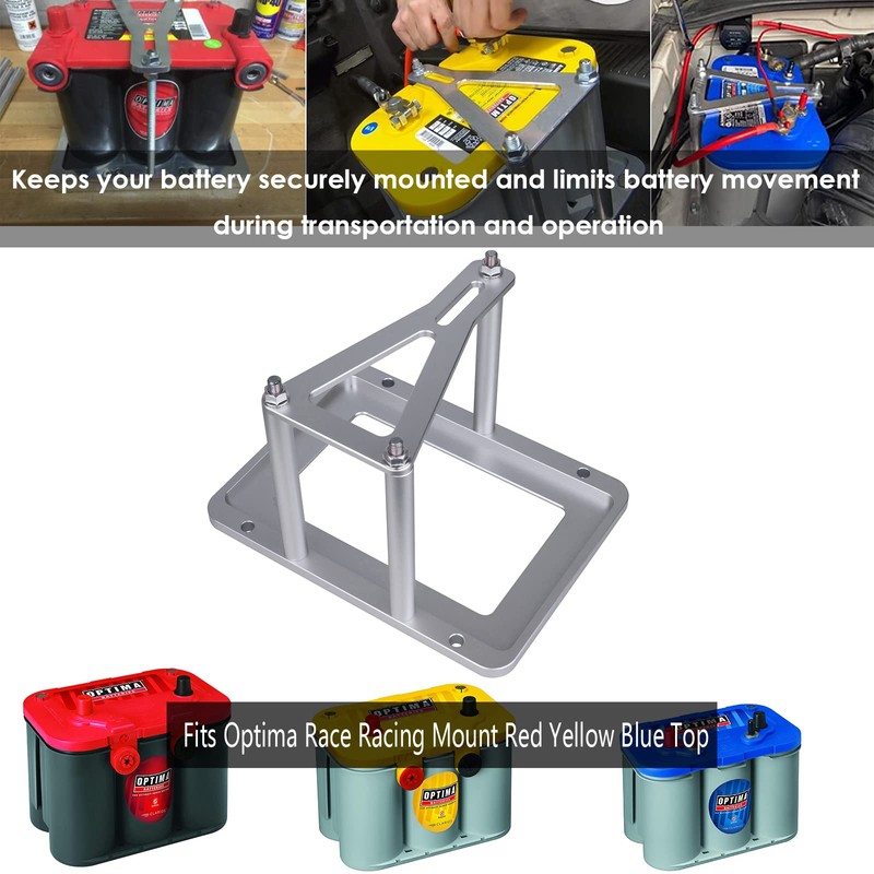 Battery Tray for Optima, Battery Hold Down Kit Battery Relocation