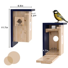 Birdhouse Camera with Solar Powered, HD Vision Camera Watch Bird Nesting & Hatching in Real Time, for Garden for 2.4g WiFi Coverage Area，Ideal Gift for Bird Lovers