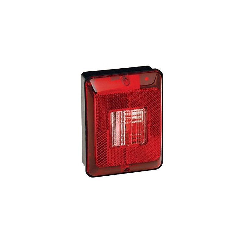 Bargman 34-86-103 Vertical Mount Single Backup Light (Red, Black Base)